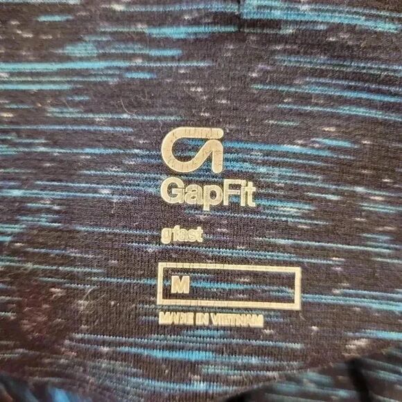 Gap Fit Women's Navy/Turquoise Poly/Spandex Fleece Lined Leggings - Picture 11 of 11